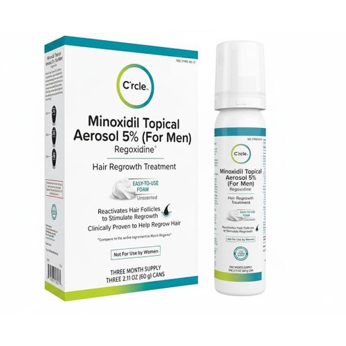 Regoxidine Men's Minoxidil 5% Foam. Helps Restore Vertex Hair Loss & Thinning Hair. Extra Strength Supports Hair Regrowth for Men. Unscented Hair Loss Treatments for Men.