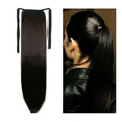 Elegant Black Straight Ponytail Hair Extension