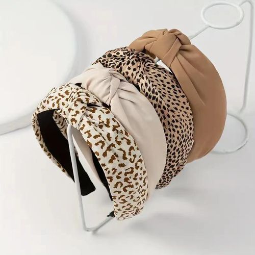 4pcs women's headbands, leopard print headbands, suitable for women/girls