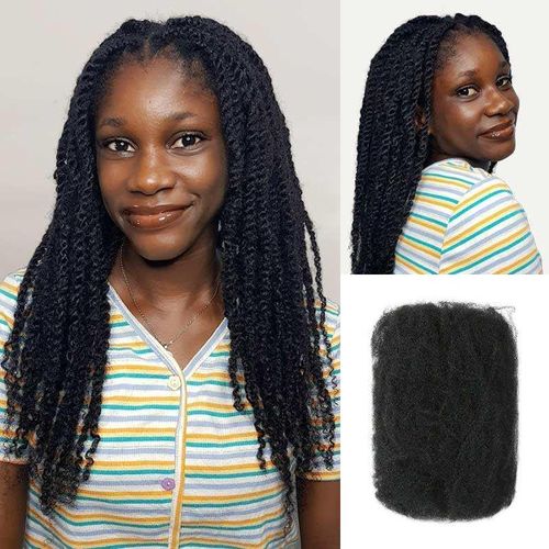 Fashion Idol M AFRO KINKY 18" STYLE ICON color M2 Human Nature Afro Kinky Hair Bundle Human Extension 65 G In A Pack Hair Extension For Women