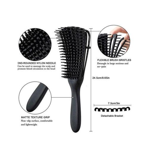 Detangling Hair Brush For Natural Hair-black