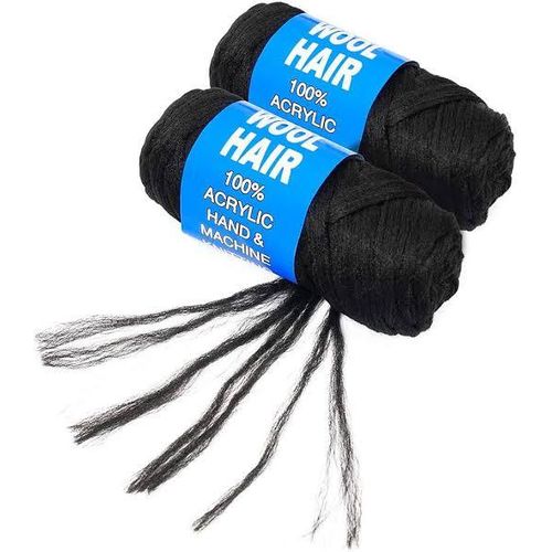 Brazilian Hair 2pcs black 100% Brazilian Wool Hair Twist/Faux Locs