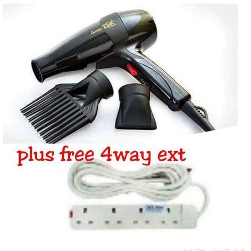 Gek Cerrioti Hair Straightener & Blowdry β Professional 2-in-1 Hair Styling Tool Free 4 Way Power Extension
