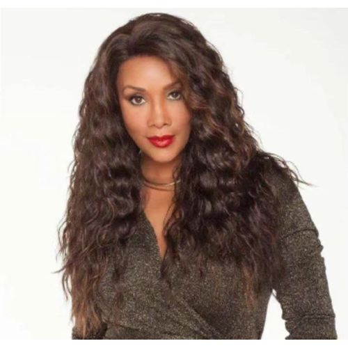Fbk Lady Dark Brown Curly Long Hair Fashion Synthetic Wigs For Women Gift