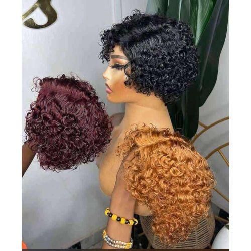 Curly human hair wigs