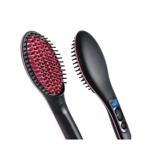 Simply Straight Hot Comb Ceramic Straightener Hair Brush Straightener Portable Electric Heat Brush for Fast Smoothing and Shiny Hair Quick Heating Hair Tool for All Hair Types