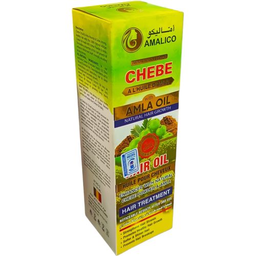 AMALICO AMLA HAIR OIL Growth Strength Softer & Shinier Breakage ENHANCED WITH CHEBE POWDER Noticeable Results on 3rd Use pp