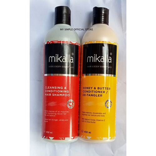 Mikalla Shampoo 450ml + Honey & Butter Conditioner 450ml
