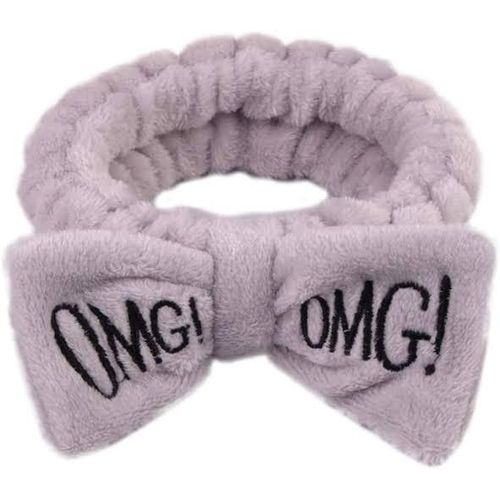 Headband Fleece Fuzzy Women Stretchy Hair Cute Soft Wear -Beige
