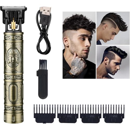 Professional Hair Clipper T-Blade Hair Clippers, Electric Shaver Beard and Hair, Electric Hair Machine with 4 Combs, USB Rechargeable Hair Clipper