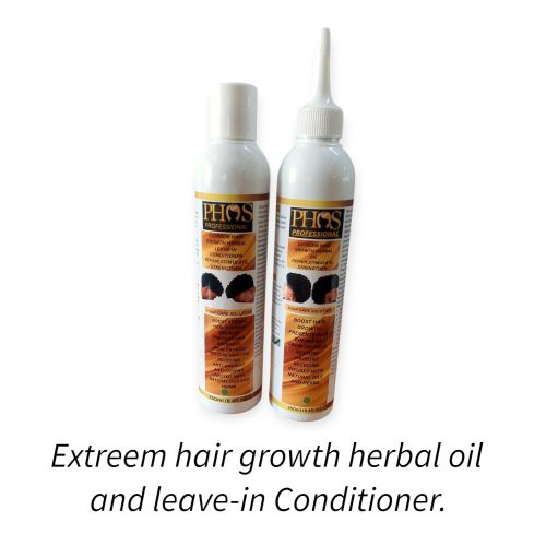 PHOS EXTREEM HAIR GROWTH SET. OIL AND LEAVE-IN CONDITIONER