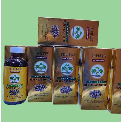 DR MEINAIER 100% NATURAL BLACK CASTOR OIL JAMACAN +FREE EYE LINER