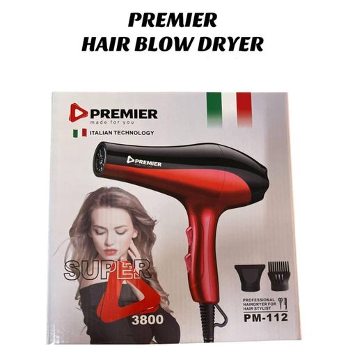 Premier Blowdry Professional Hair Styling Tool for Smooth, Shiny, Frizz-Free Results with Fast Drying Technology and Adjustable Heat Settings for Salon Quality at Home