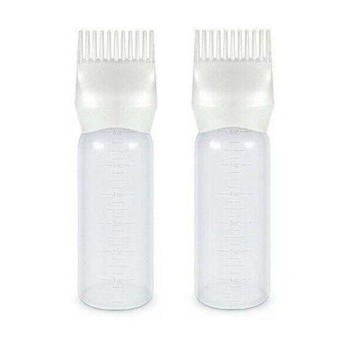 2pc Oil Applicator Bottle Comb Bottle Scalp Treatment Essential