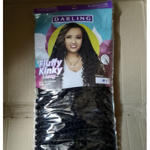 Darling Fluffy Kinky Long Braid 3 Packs Colour No. 1-New pack.