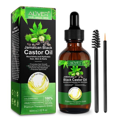 Jamaican Black Castor Oil 100% Pure Cold Pressed Jamaican Black Castor Oil For Hair Skin Oil