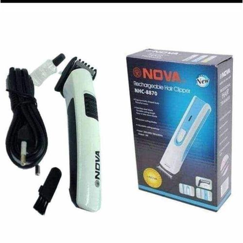 Nova Rechargeable Hair Clipper & Beard Trimmer – Cordless Shaving Machine (Model NHC-8870)