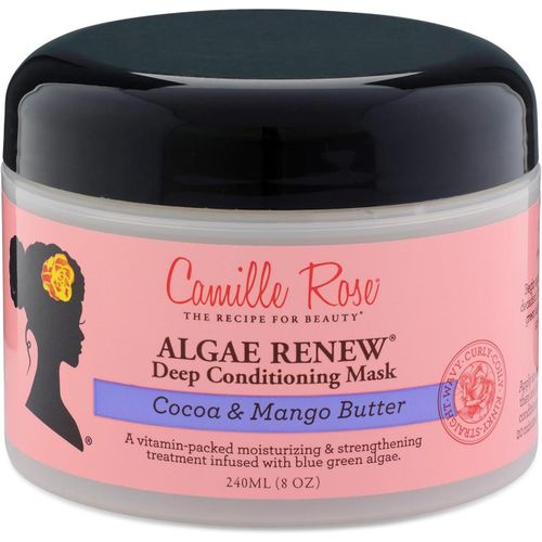 Camille Rose Algae Renew Deep Conditioning Wash Out Hair Mask, For All Hair Types, Nourish and Strengthen, Cocoa and Mango Butter