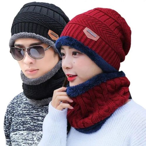 2pcs adults CLASSIC UNISEX WINTER MARVIN HAT AND SCARF