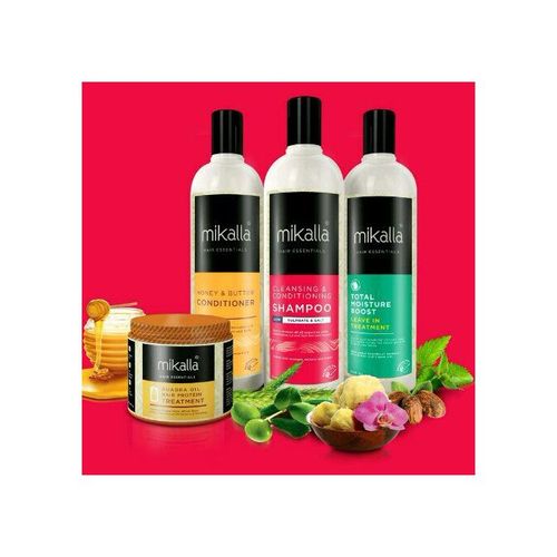 Mikalla 4 In 1 Set Leave In, Shampoo ,treatment ,conditioner