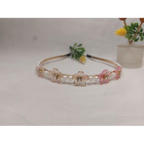 1PC Pearl Headband Hair Push Back for ladies