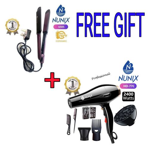 Nunix Professional//Quality //Hair Straightener//Flat Iron//free Blowdry//superfly