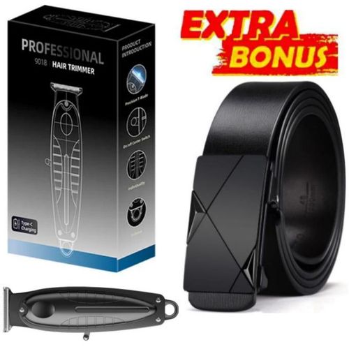 Affordable Rechargeable Barber Shaving Machine + FREE GIFT Belt for Men