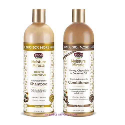 AFRICAN PRIDE Moisture Miracle Honey & Coconut Oil Shampoo + Conditioner