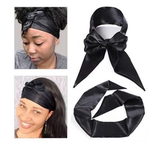 Satin Edge Scarf Silk Hair Head Wrap Wig Yoga Band