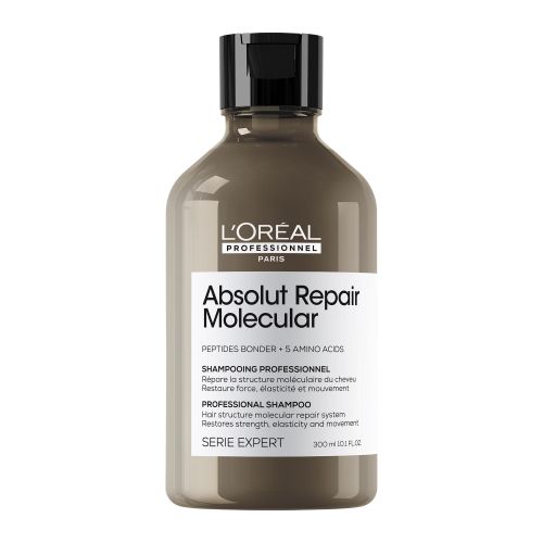 L'Oréal professionnel Paris Absolut Repair Molecular Shampoo - Repairs Damage & Restores Strength For All Damaged Hair & Sulfate-Free 300ml