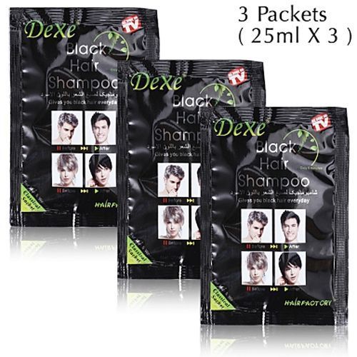 Dexe Black Hair Shampoo - 25ml x 5 Sachets