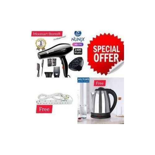 Nunix Professional 2400W Pro Hair Blow Dry +AccessorieS+2.0L KETTLE+4 WAY EXTN