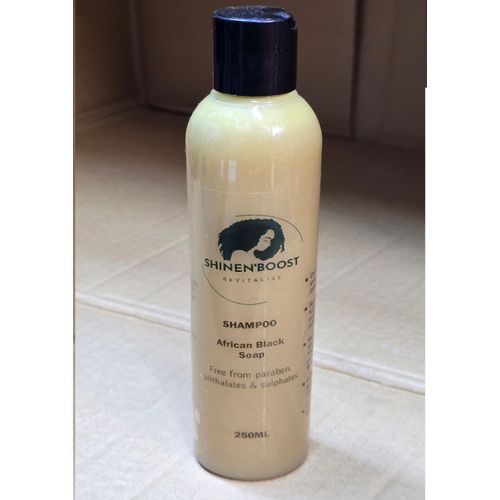 SHINEN'BOOST Revitalize Shampoo From African Black Soap For Shiny And Smooth Hair (Free From Sulphates & Paraben)- 250ml