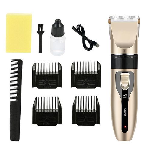Em USB Rechargeable Beard Hair Trimmer Electric Hair Clippers Salon Hair Cutting Kit With Limit Comb