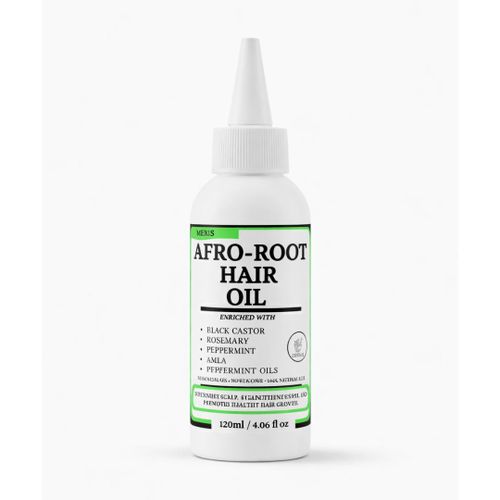 Mekis Afro Root Hair Oil - With Amla, Black Castor,Rosemary & Peppermint Stronger Roots ,Thicker-Looking Hair, Healthier Growth.