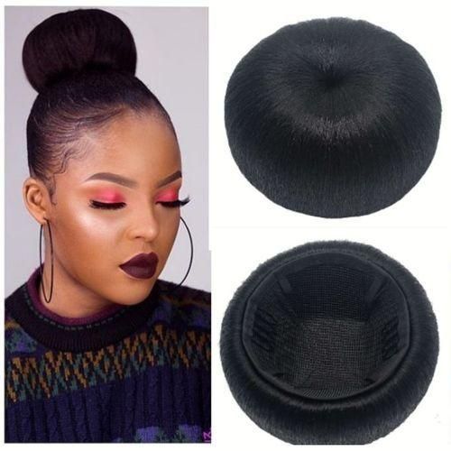 Donut Hair Bun Extension Colour Black+gift