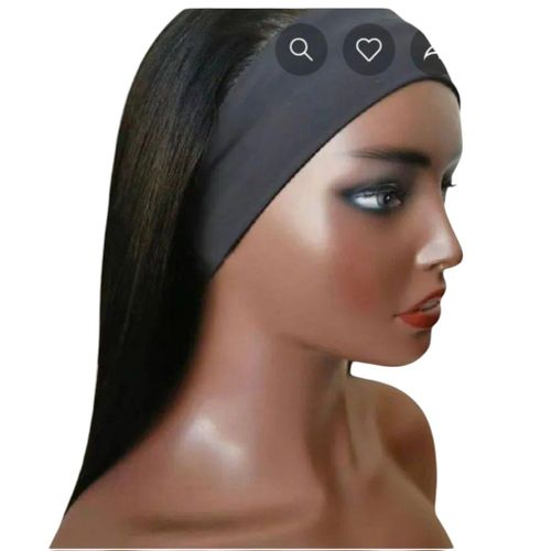 Semi human straight headband wig