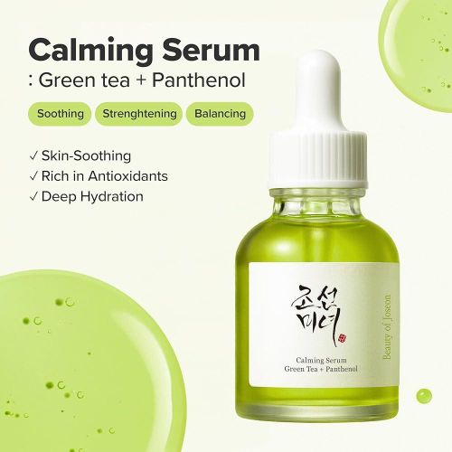 Beauty of Joseon Calming Serum: Green tea + Panthenol.