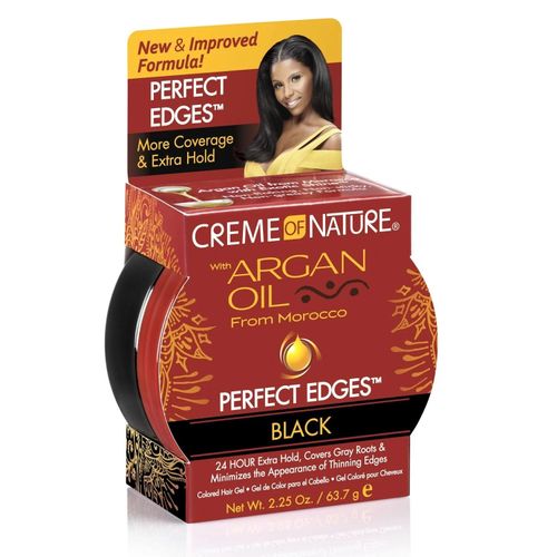 Creme Of Nature Argan Oil Perfect Edges Black Hair Gel 2.25 Oz