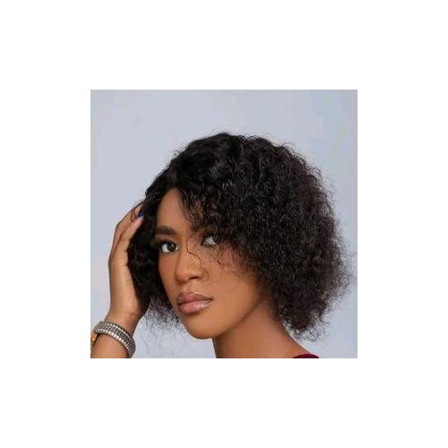 Water curl semi human wig