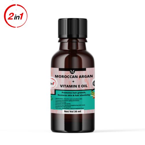 Mekis Moroccan Argan With Vitamin E Oil–30ml,Antiaging,For Hair Growth