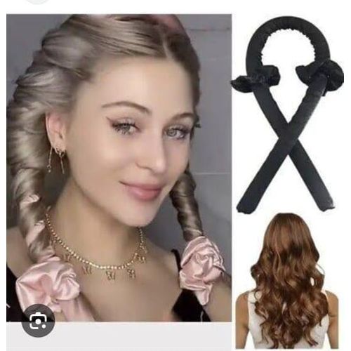 Heatless curlers headband, comfortable silk hair curler for sleeping, curling set long short medium hair,heat curl rod with hairpin and scrunchies DIY hairstyles