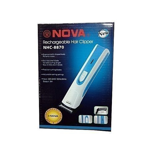 Nova HIGH QUALITY New Rechargeable Hair Shaver And Beard Trimmer - White and Blue