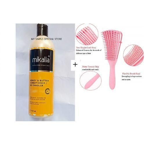 Mikalla Honey & Butter Conditioner/Detangler + Detangling Brush