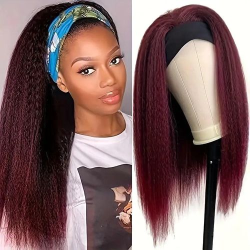 Natural Yaki women Headband Wig + Free gift inside!!!