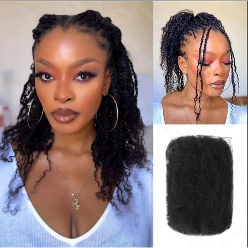 Fashion Idol Human STYLE ICON M AFRO KINKY 18" color M2 Nature Afro Kinky Hair Bundle Human Extension 65 G In A Pack Hair Extension For Women