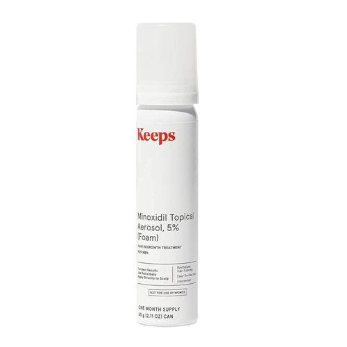 keeps Extra Strength Minoxidil for Men Topical Aerosol Foam 5%, Hair Growth Treatment - Thicker, Longer Hair - Slows Hair Loss & Promotes Hair Regrowth
