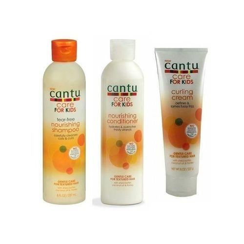 Cantu Nourishing Curling Cream, Shampoo ,and Conditioner For Kids.