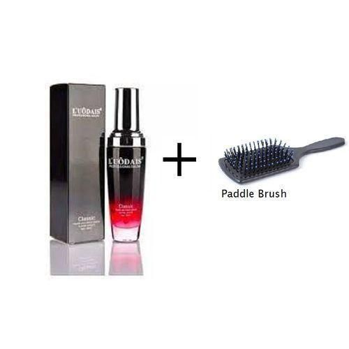 Luodais Classic Human Hair Wig & Weave Repair Serum + Paddle Brush