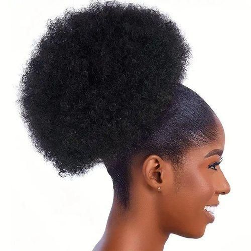 Fashan Afro Puff Drawstring Ponytail Extension For Women Synthetic Short Afro Kinky Curly Afro Bun Extension Hair Accessories